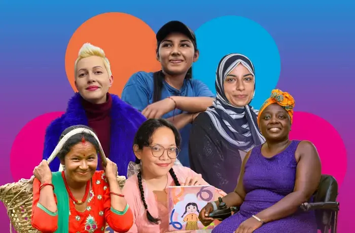 CSW69 Hero banner featuring several women from around the world
